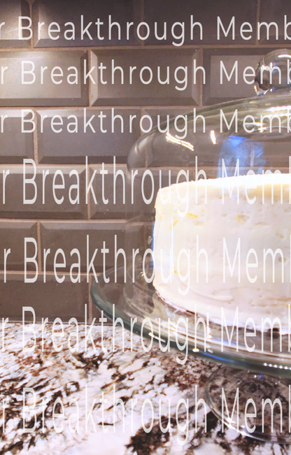 A white cake on a table from Blogger Breakthrough Summit&
