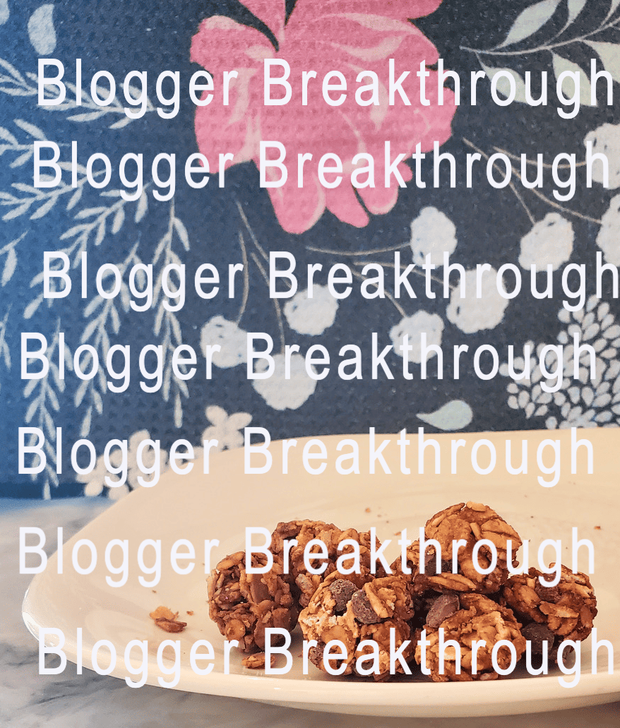 A plate of cookies with the words Blogger Breakthrough Summit.