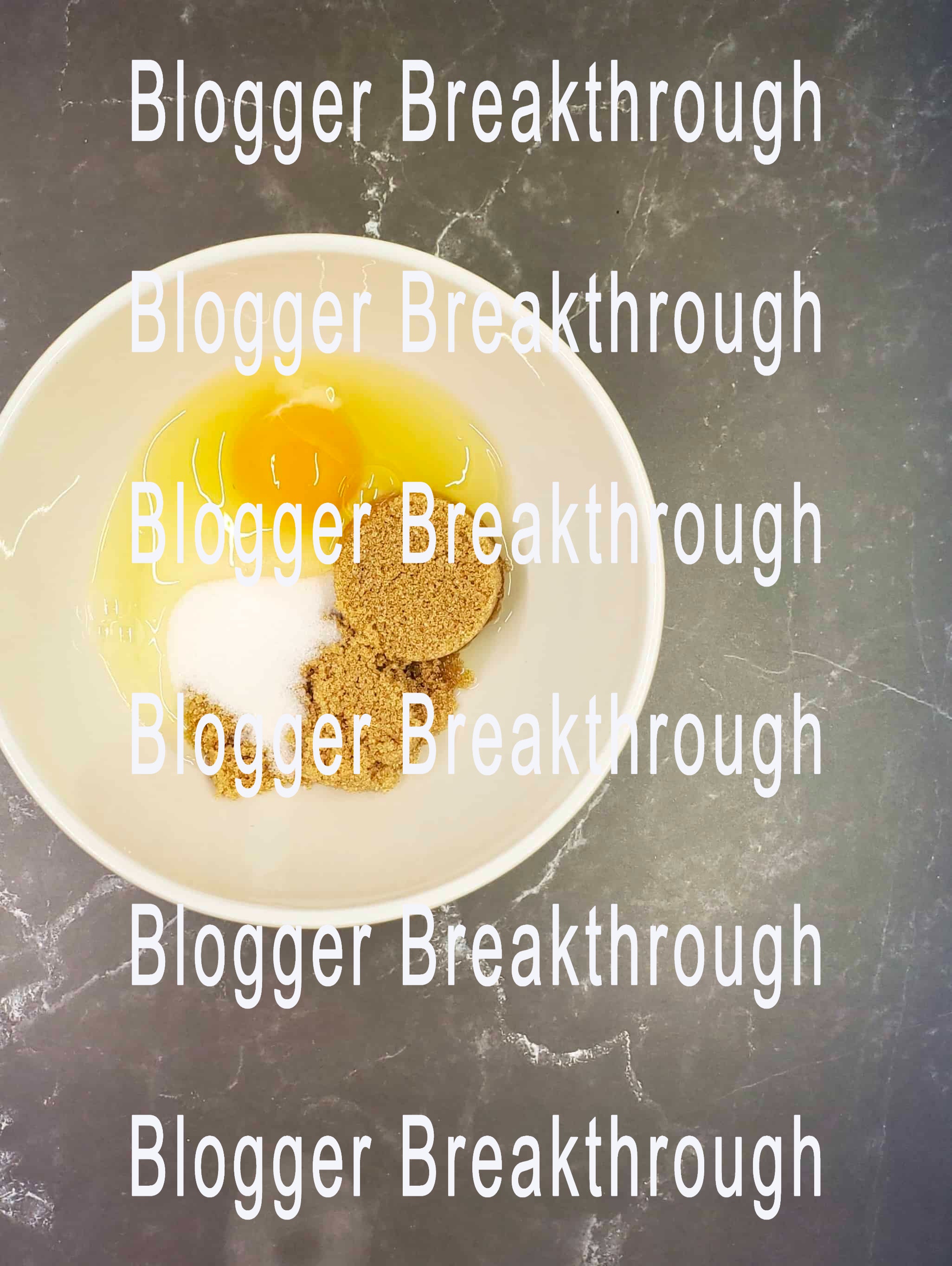 A bowl with an egg in it and the words Blogger Breakthrough Summit.
