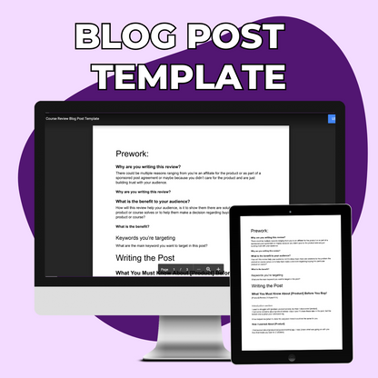 A step by step Double Jacks Media Blog Post Template (Product or Course Review).