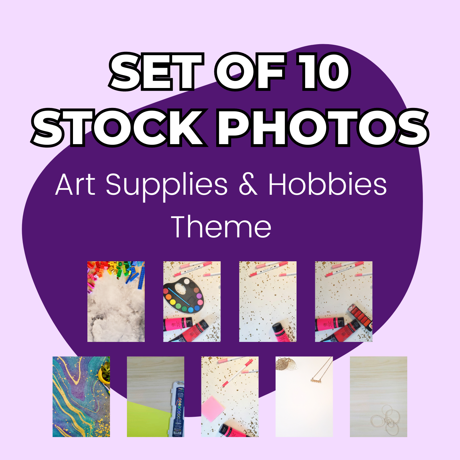 Art Supplies and Hobbies Stock Photos (set of 10)